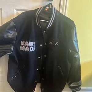 新品 KAWS MADE VARSITY JACKET #2 BALCK S KAWS x Human Made Varsity Jacket Navy Men's - FW21 - US
